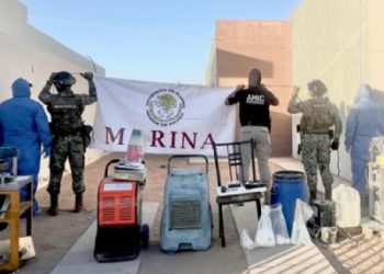 Desmantelan laboratorio clandestino para fabricar fentanilo en Sonora