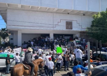 Galleros marchan en descontento por ley que prohíbe peleas de gallos en Sonora