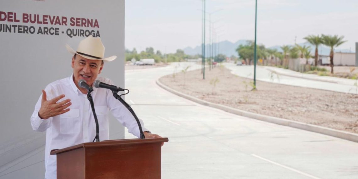 Inaugura Gobernador Durazo prolongación del bulevar Serna en beneficio de habitantes del poniente de Hermosillo