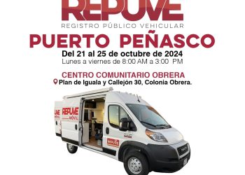 Anuncia Gobierno de Sonora recorrido de módulo itinerante de Repuve por municipios