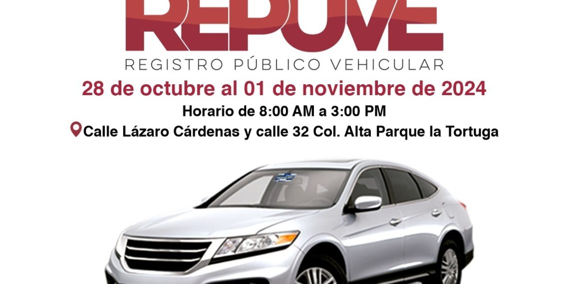 Instala Gobierno de Sonora módulo itinerante de Repuve en SLRC