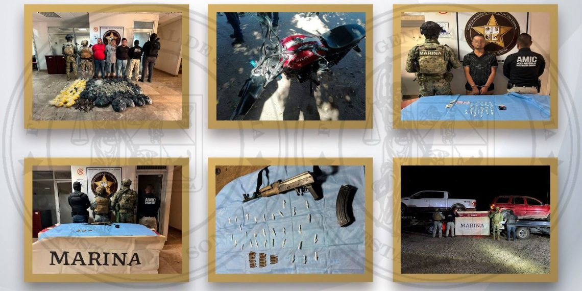 Fuerza de Tarea Interinstitucional (FTI) detiene a personas y asegura armas, drogas y vehículos