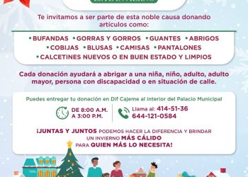 Invita DIF Cajeme a participar en campaña invernal “Abriga un Corazón”