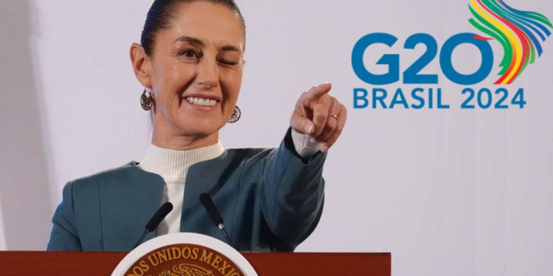 Sheinbaum sugerirá al G20 redirigir 1% del gasto armamentista a la pobreza y las mujeres