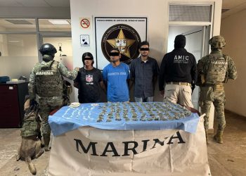 Aseguran droga, numerario y detienen a tres personas en cateo realizado en Ciudad Obregón
