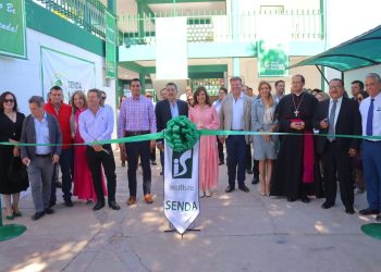 Participa Presidente Javier Lamarque en inauguración de la escuela secundaria Senda María Madre en Cajeme