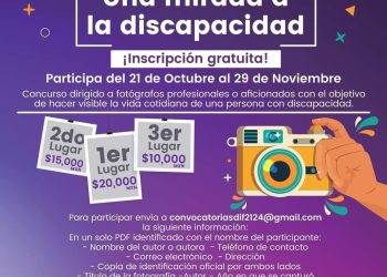 Extienden convocatoria para inscribirse al concurso de fotografía “Una mirada hacia la discapacidad”
