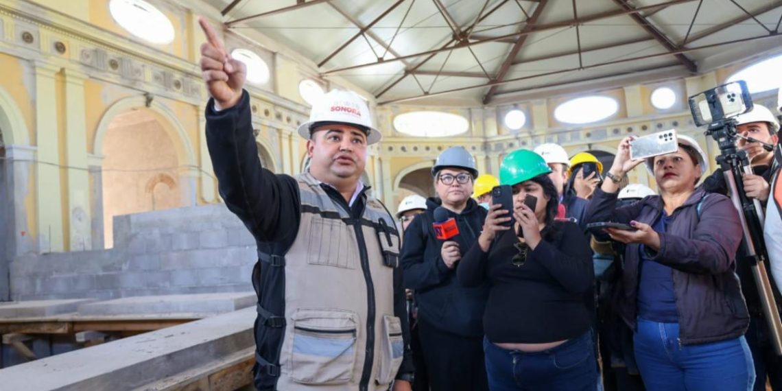 Gobierno de Sonora garantiza seguridad y conservación de patrimonio histórico en rehabilitación de Mercado Municipal