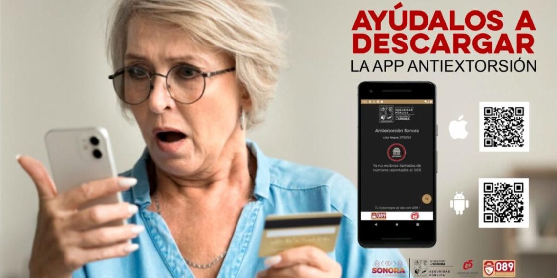 Recomienda Seguridad Pública que adultos mayores utilicen app móvil Antiextorsión Sonora