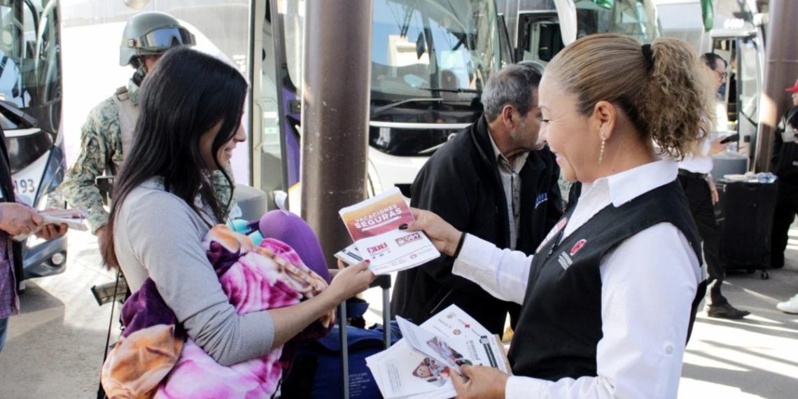Implementa Secretaría de Seguridad Pública operativo preventivo en centrales de autobuses