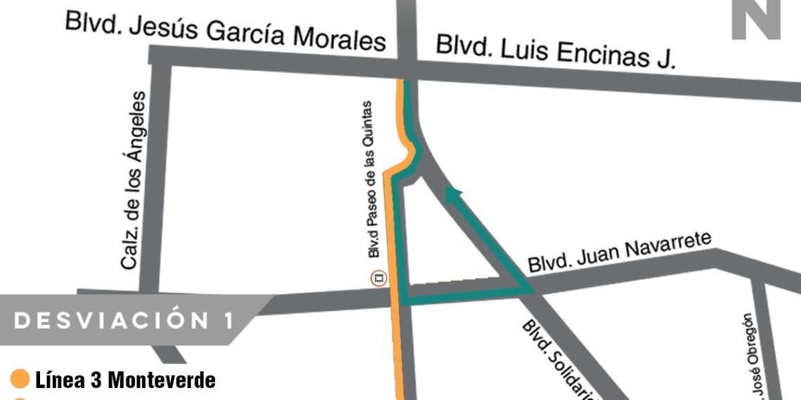 Modifica Imtes ruta de transporte público por cierre de crucero de Colosio y Solidaridad