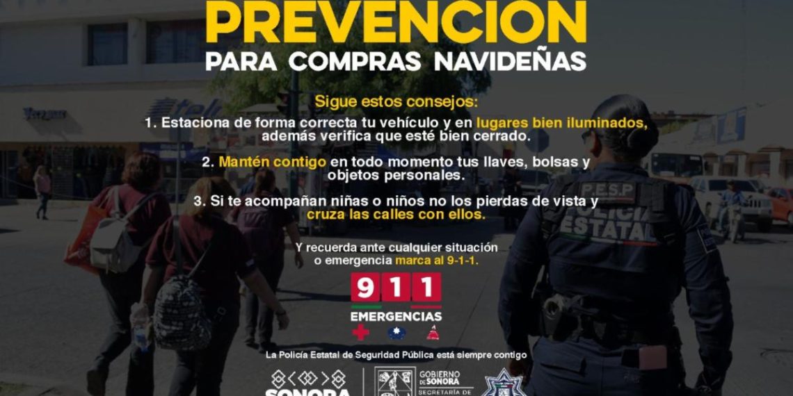 Recomienda Seguridad Pública medidas de prevención durante compras de fin de año