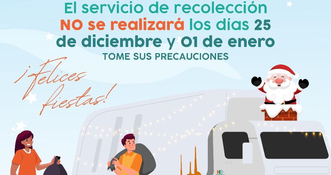 Anuncia Ayuntamiento de Hermosillo que suspenderá servicio de recolección los días 25 de diciembre y 1 de enero
