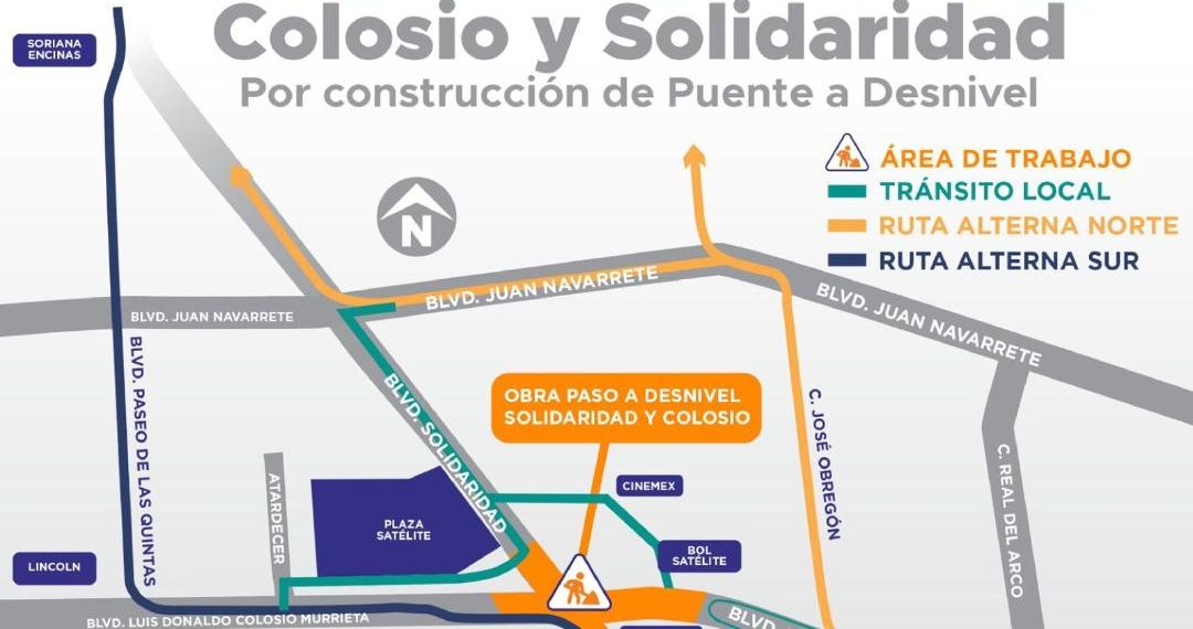 Conoce las rutas alternas que operarán a partir del 2 de enero por inicio de obras de paso desnivel Colosio y Solidaridad