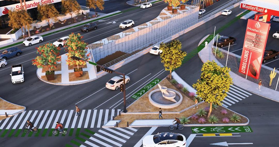 Contempla 3 mil metros de ciclovías proyecto integral de paso desnivel de Colosio y Solidaridad