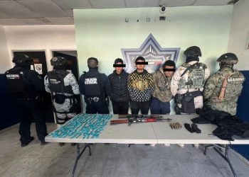 Detienen a tres hombres con armas y droga en el Campo 30 de Cajeme