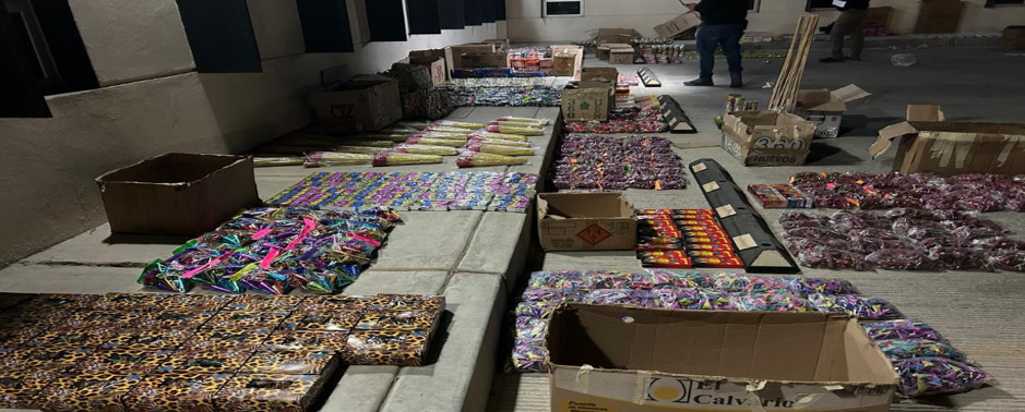 Incauta Gobierno de Sonora pirotecnia y sustancias prohibidas en SLRC durante operativo coordinado