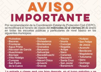 Modifica SEC horario de clases en 41 municipios ante pronóstico de bajas temperaturas
