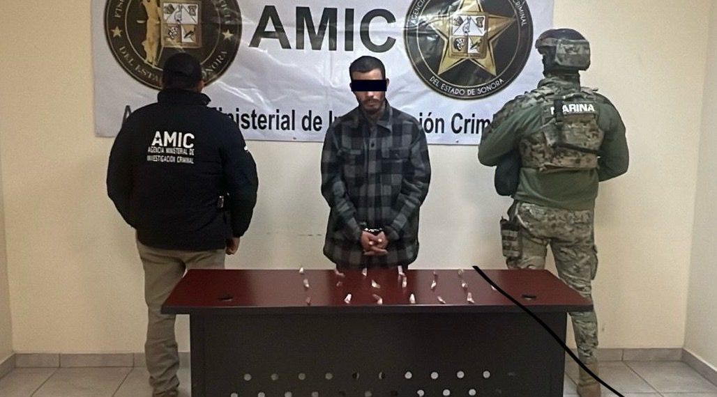 Operativo AMIC-SEMAR captura a estadounidense con droga en San Luis Río Colorado