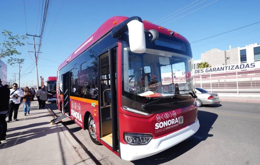Gobernador Durazo transforma el transporte público en Hermosillo con unidades eléctricas a través del Plan Sonora