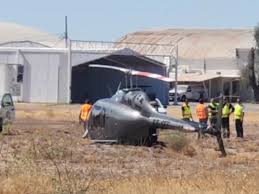 Se desploma helicóptero en aeropuerto de Hermosillo