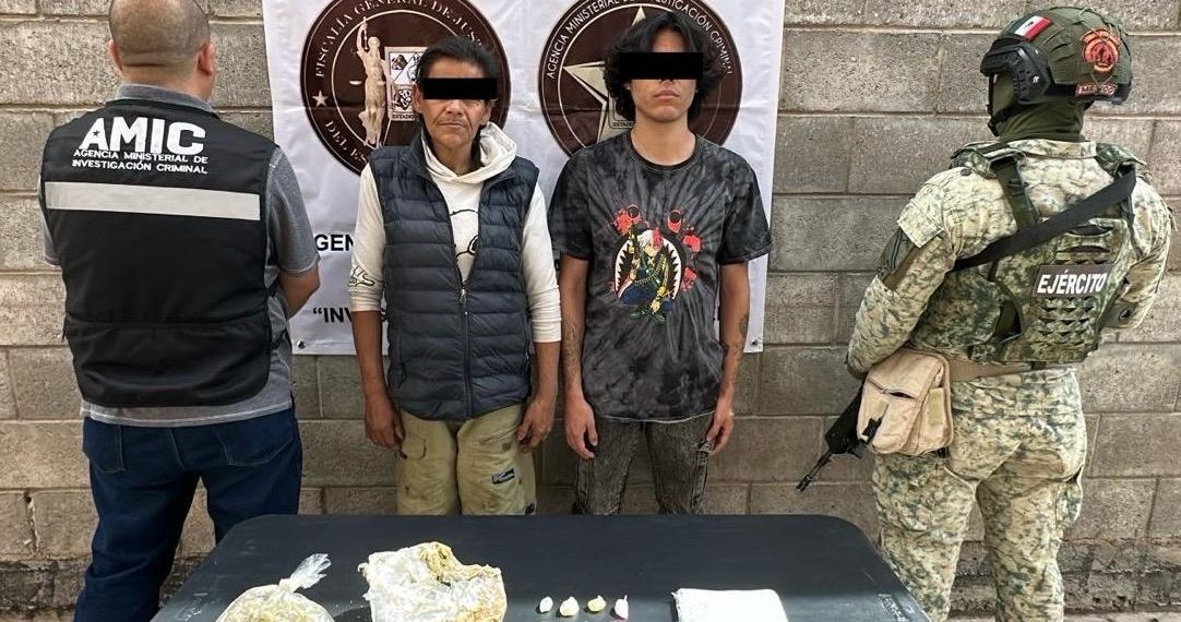 Dos detenidos y droga asegurada en cateo positivo en Hermosillo