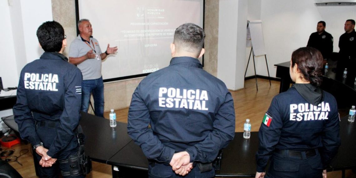 Policías Estatales del Gobierno de Sonora son capacitados en identificación de vehículos robados