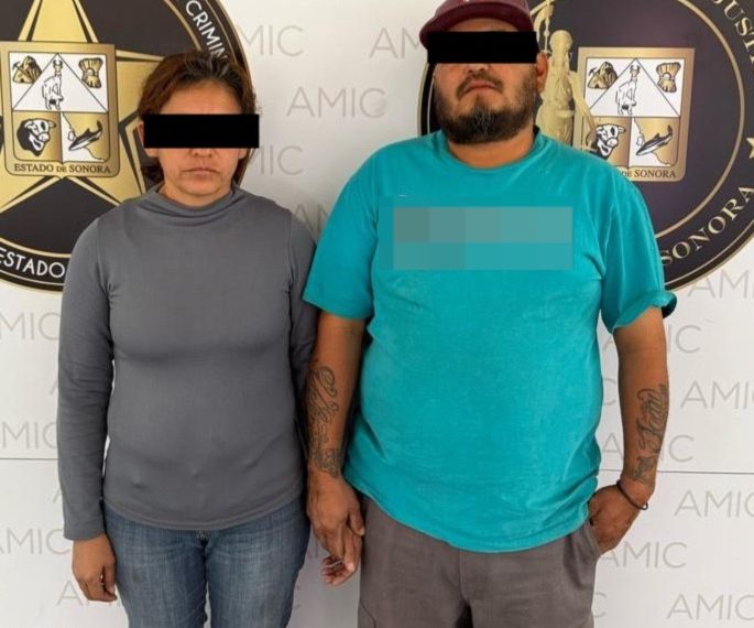 Captura AMIC a pareja implicada en maltrato infantil y homicidio por omisión en Hermosillo