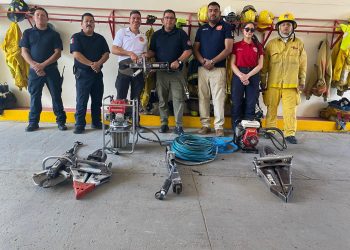 Otorga Navojoa equipo y capacitación a bomberos de Álamos y Quiriego
