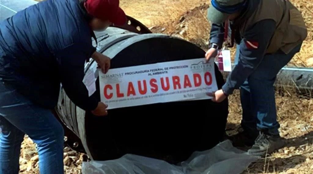 Clausuran acueducto ilegal de Grupo México en Sonora