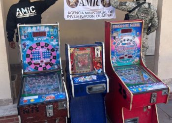 Asegura AMIC y DEFENSA 14 máquinas tragamonedas en Ciudad Obregón
