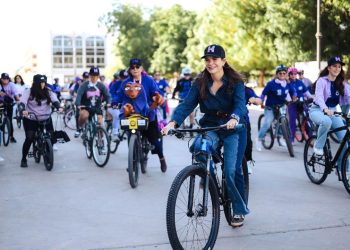 Participa Patty Ruibal en la “Rodada por las Mujeres” en Hermosillo