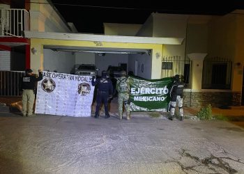 Cateo positivo en Nogales, logra aseguramiento de vehículos robados, droga y material táctico