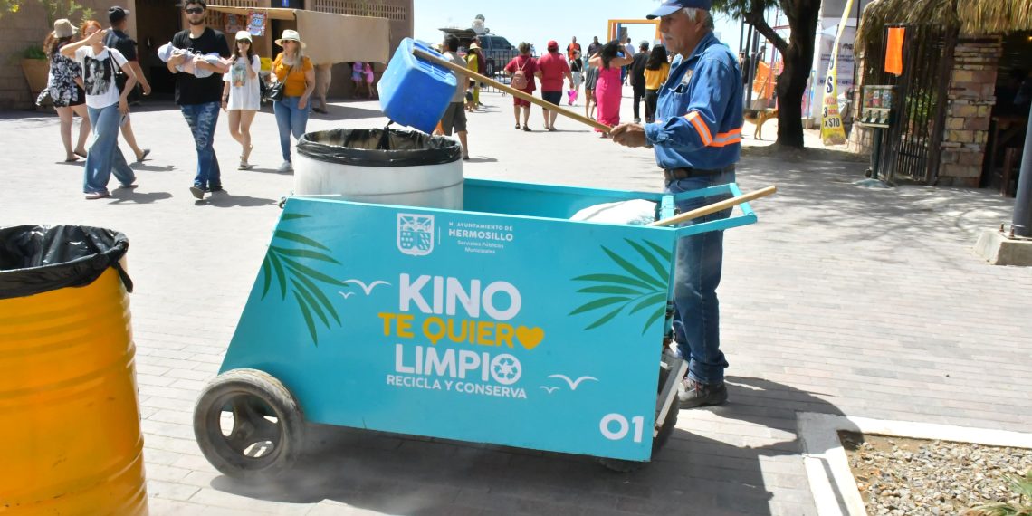 Impulsa Servicios Públicos Municipales acciones de reciclaje en Bahía de Kino