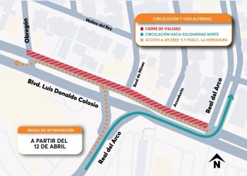 Por instalación de drenaje en obra de paso desnivel cerrarán dos semanas tramo de Colosio y José Obregón