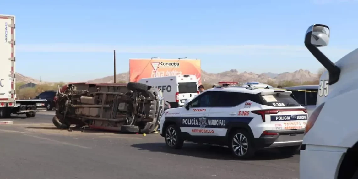 Aparatoso accidente en la colonia Nuevo Hermosillo deja una persona sin vida