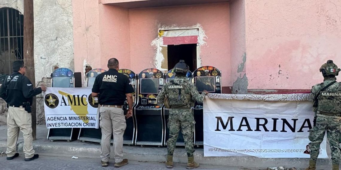 Aseguran máquinas tragamonedas durante cateo en Guaymas