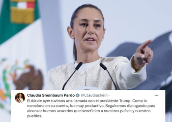 “Fue muy productiva”: Sheinbaum tras llamada con Trump