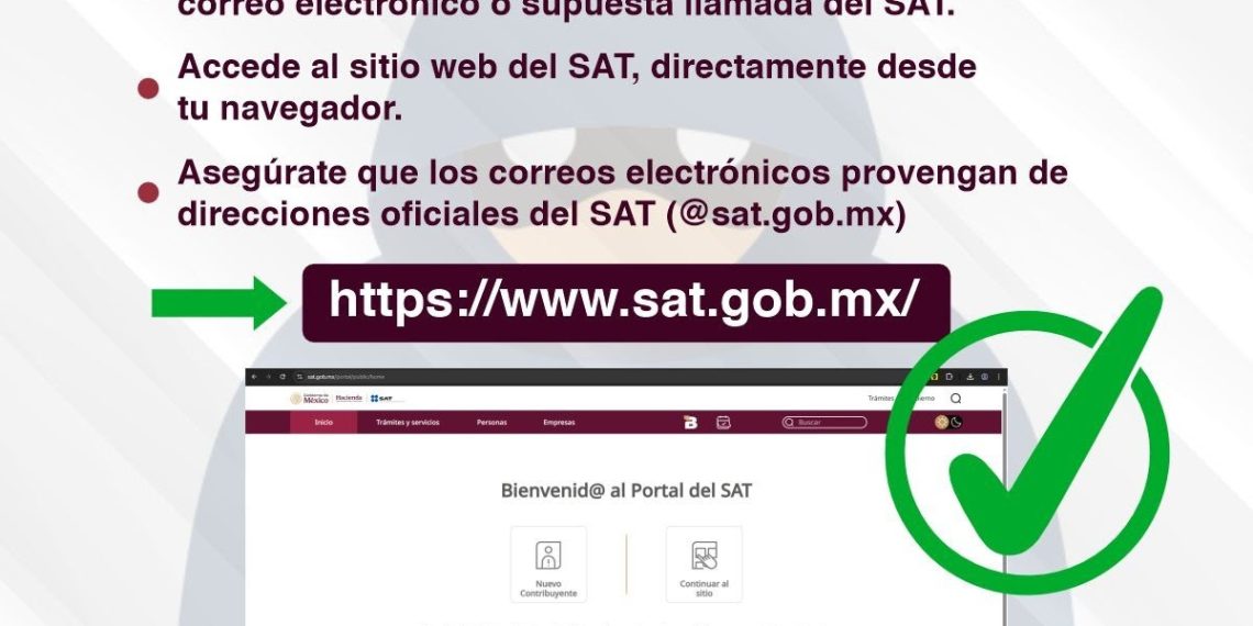 Alerta Unidad Cibernética posibles fraudes a través de páginas y correos electrónicos falsos del SAT
