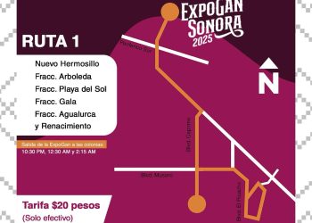Gobierno del Sonora ofrecerá transporte público especial nocturno durante la ExpoGan