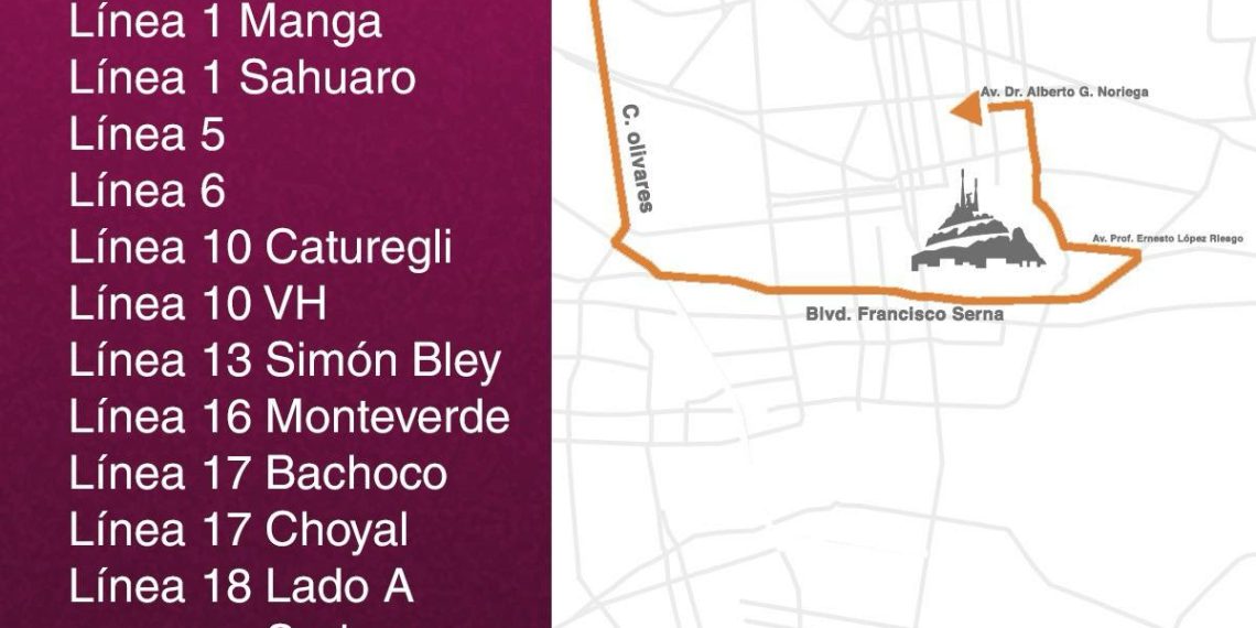 Gobierno de Sonora anuncia ajustes en líneas de transporte urbano por manifestación de ExpoGan