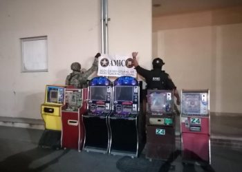 Asegura operativo AMIC-DEFENSA 20 máquinas tragamonedas en Ciudad Obregón