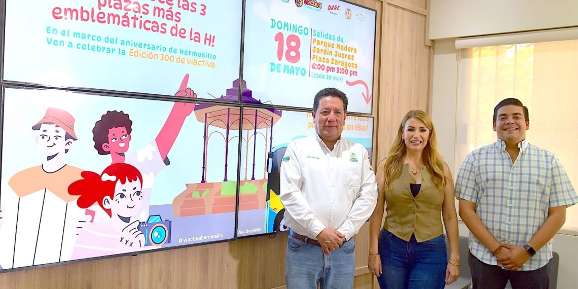Con traslados gratuitos en HBus las y los hermosillenses podrán disfrutar de la edición 300 de Víactiva