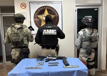 FGJES asegura vehículo robado, arma de fuego y droga en operativo conjunto en Ciudad Obregón