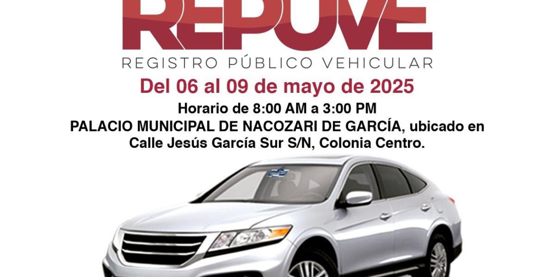 Instala Gobierno de Sonora módulo itinerante de Repuve en Nacozari de García