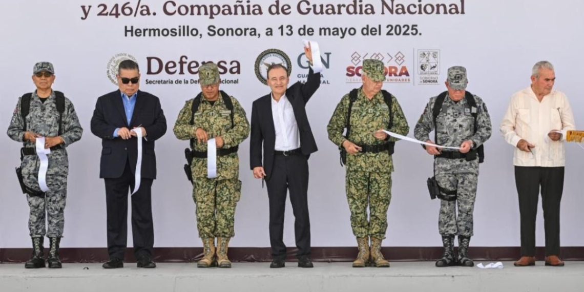 Inauguran Gobernador Durazo y General Trevilla instalaciones de la Guardia Nacional para fortalecer la seguridad en Sonora