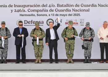 Inauguran Gobernador Durazo y General Trevilla instalaciones de la Guardia Nacional para fortalecer la seguridad en Sonora