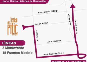 Gobierno de Sonora informa ajustes temporales en líneas de transporte urbano