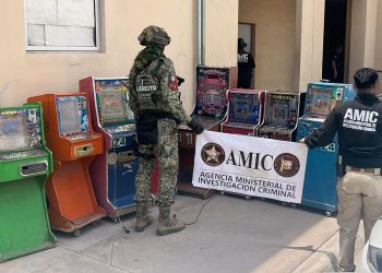 Aseguran máquinas tragamonedas en operativo conjunto en Cajeme