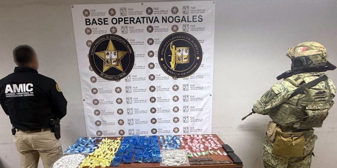 Aseguran droga, cartuchos y cargadores en operativo conjunto en Nogales